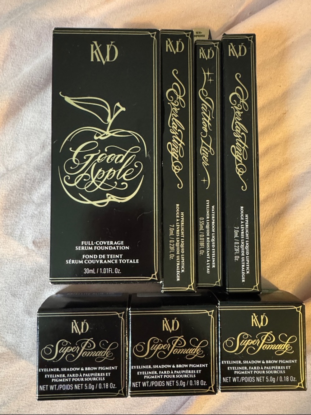 KVD beauty items